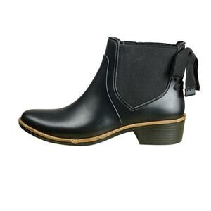 Bernardo Paxton Chelsea Rain Boot Black Womens Size 9 Utility Romantic Goth